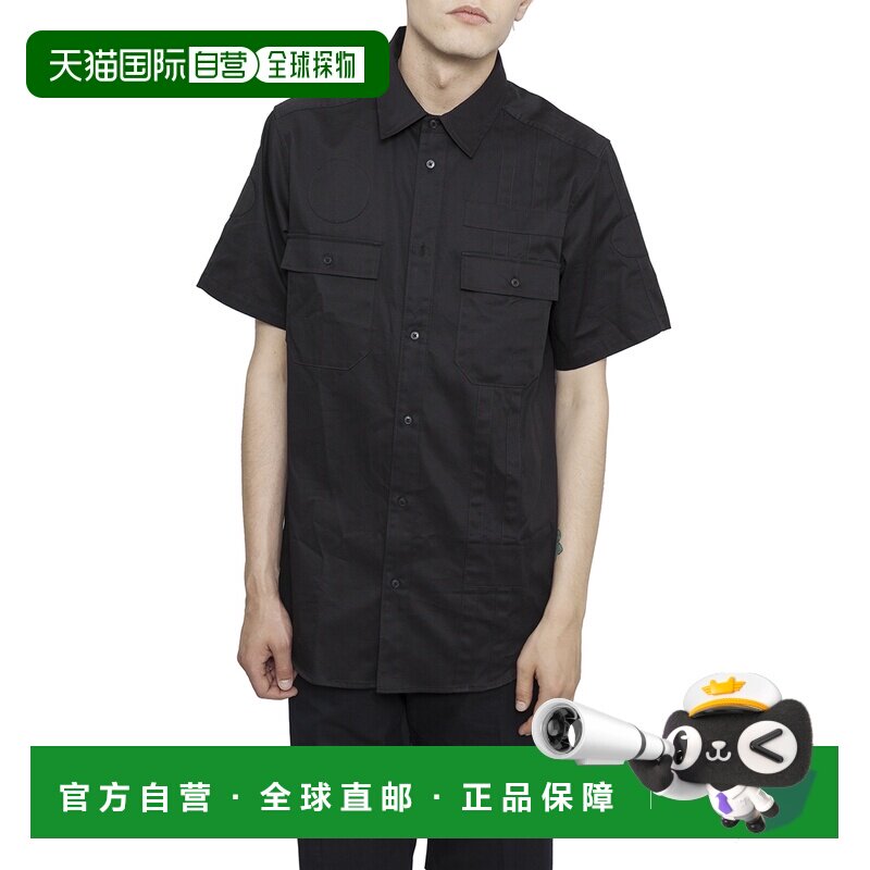1h可退 香港直邮ALEXANDER WANG 男士衬衫 609011833 SS2018 黑色