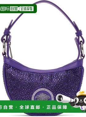 香港直邮versace 范思哲 女士 紫色迷你 Crystal Repeat 单肩包 1