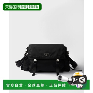 自营欧洲直邮Prada普拉达 Explore系列男士黑色再生聚酰胺金属三