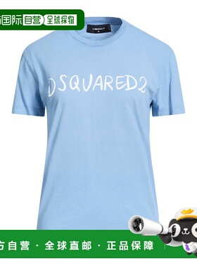 香港直邮Dsquared2 二次方 女士 T恤 blue蓝色 舒适时尚