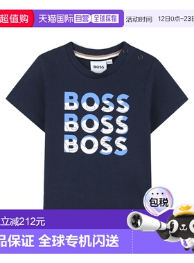 1h可退 香港直邮BOSS 波士 男童 T恤T恤童装 J52113K849 blue蓝色