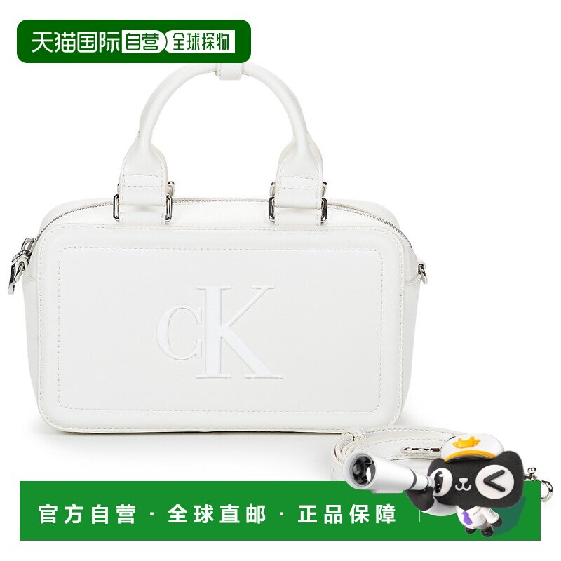 欧洲直邮Calvin Klein Jeans包女手提包白色BOLD CK BAULETTO CRO