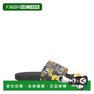 范思哲 Jeans 男士 凉鞋 舒适 1h可退 black黑色 香港直邮Versace