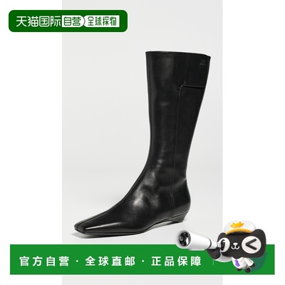 付款1h内可退 香港直邮Courreges 女士 经典平底靴子 black黑色