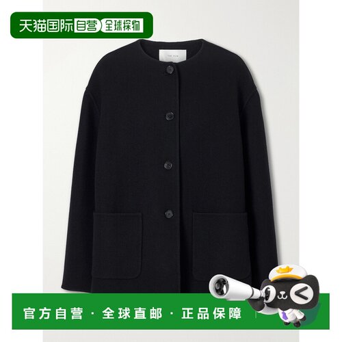 The Row 女士 QUINTUS 黑色羊毛混纺夹克 10508W1 【付后1h可退】