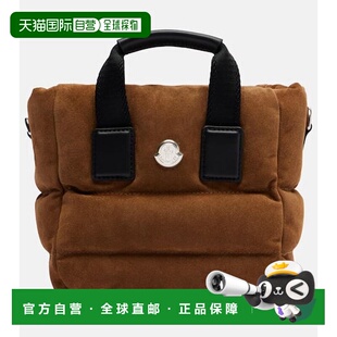 1h可退 香港直邮Moncler 盟可睐 女士 Caradoc 细绒面革手提包