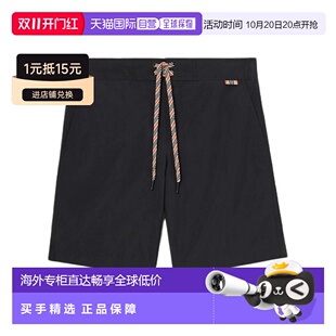 欧洲直邮自营Burberry博柏利 男士格纹松紧腰系带短裤休闲裤