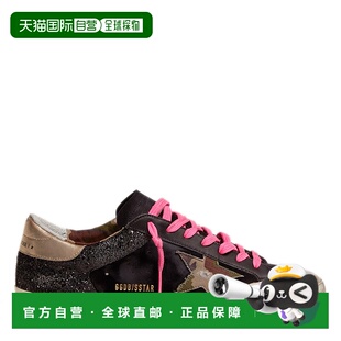 自营欧洲直邮Golden Goose黄金鹅男士休闲鞋小脏鞋黑色皮革织物时