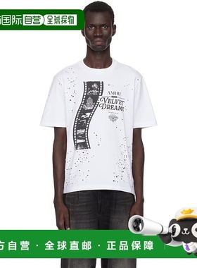 1h可退 香港直邮AMIRI 男士 白色 Film Shotgun T 恤 AMJYTE1093