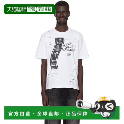1h可退 香港直邮AMIRI 男士 白色 Film Shotgun T 恤 AMJYTE1093