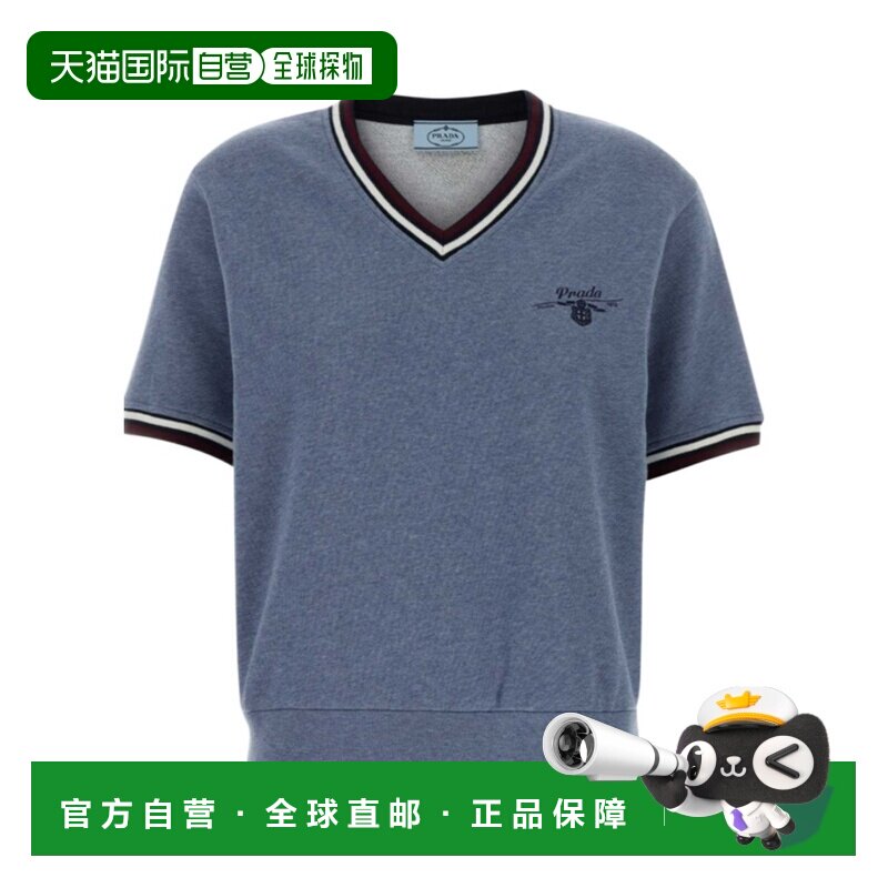 香港直邮PRADA 女士T恤 13573719ICSOOOF0D33 SS2026 蓝色