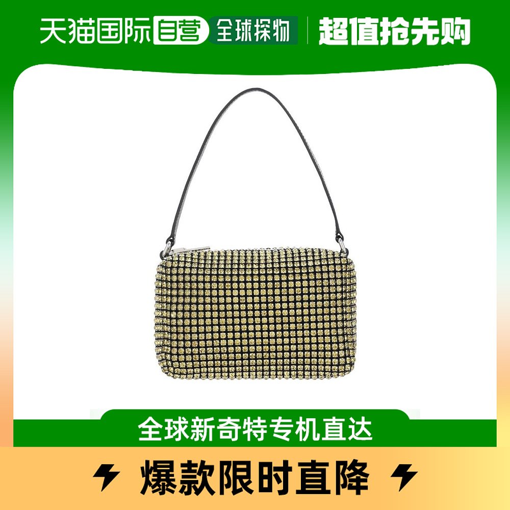 香港直邮Alexander Wang heiress水钻网眼中号手拿包 20122P10M