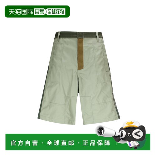 香港直邮DIESEL 男士短裤 A054820JYYD9BW SS2022 蓝色 贴片百慕