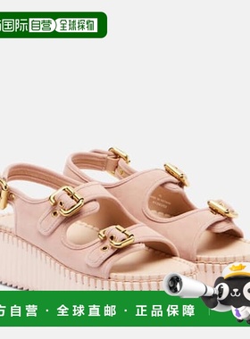 1h可退 香港直邮Chloe 蔻依 女士 Nama 绒面革防水台凉鞋