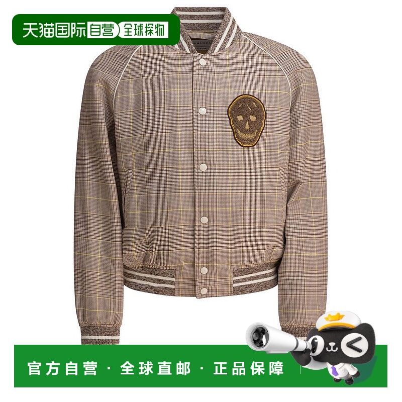 1h可退 香港直邮MCQUEEN 亚历山大 麦昆 男士 格纹夹克 827398QUA