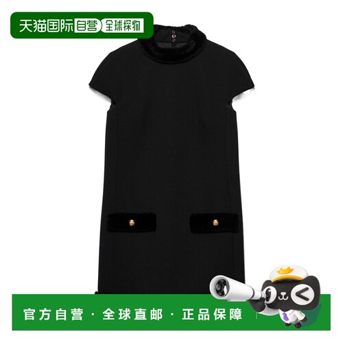 香港直邮Prada 短款Natte连身裙 P3O25PS31SOOO羊毛高领普拉达