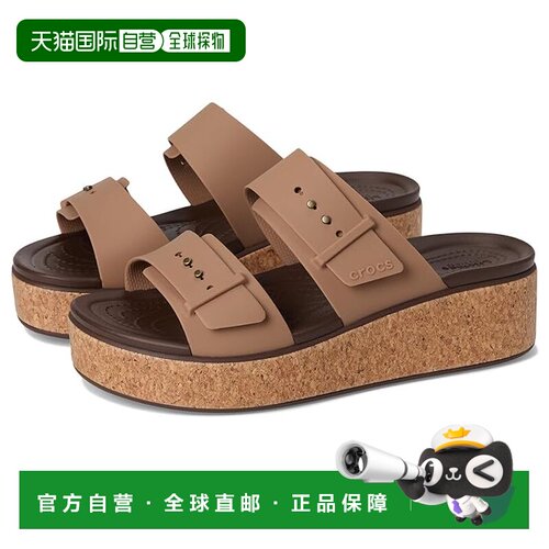 美国直邮Crocs 卡骆驰 女士 Brooklyn 软木搭扣凉【付后1h可退】