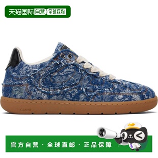 1h可退 香港直邮GANNI 甘尼 女士 蓝色 Denim Tapestry 运动鞋 B1