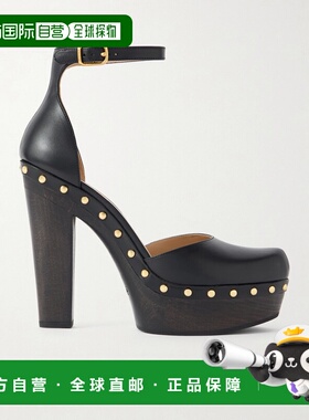 香港直邮Chloe 蔻依 女士 Lola 铆钉皮质防水台浅口鞋 CH26S17NVV