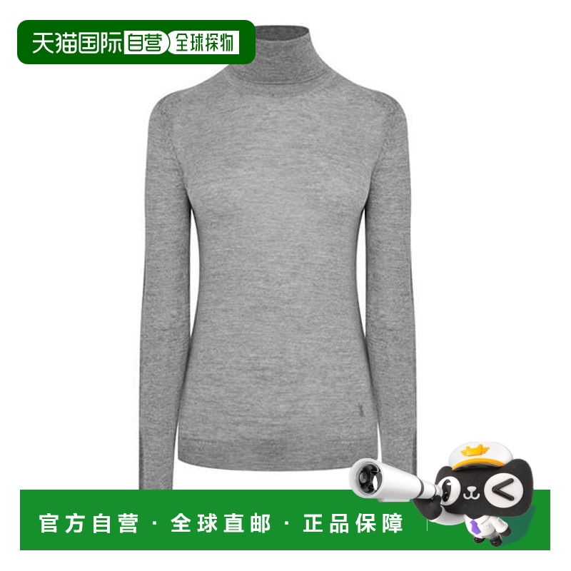 1h可退 香港直邮Saint Laurent 圣罗兰 女士 Cassandre 羊毛毛衣