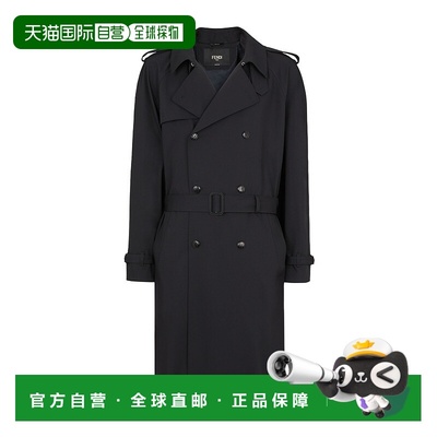 香港直邮Fendi 双排扣中长风衣 FF0830ASCH