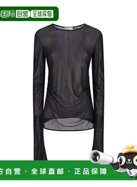 1h可退 香港直邮Blumarine 蓝色情人 女士 綴飾圓領 T 卹 P544C14