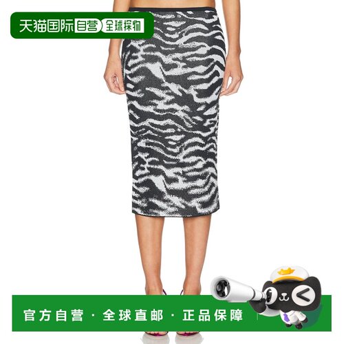 1h可退 美国直邮The Attico 女士 中长斑马纹半身裙 261WCS00322