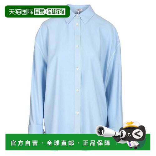 1h可退 欧洲直邮LOEWE 女士衬衫 S359Y05XF75100 SS2026 蓝色 Woo