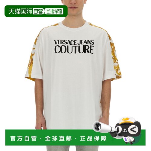 1h可退 香港直邮VERSACE JEANS 男士T恤 76GAH613JS287G03 SS2024