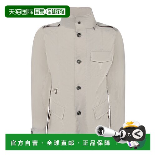 欧洲直邮MOORER 男士大衣 PORTOOSMARMO CO 白色 Crinkle-effect