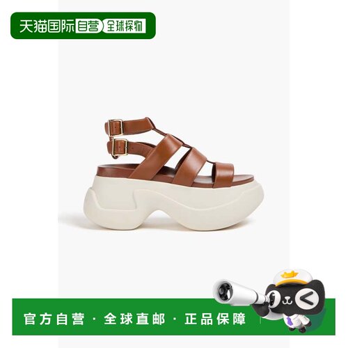 香港直邮Marni 玛尼 女士 皮质夸张鞋底凉鞋 SAMS017208P5088