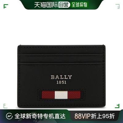 香港直邮Bally 巴利 男士 BALCK AND RED LEATHER CARDHOLDER 卡