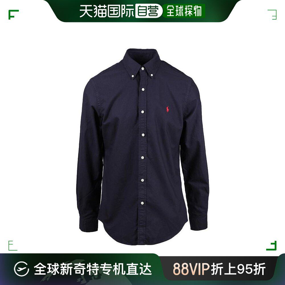香港直邮ralph lauren 拉尔夫劳伦 男士海军蓝排扣牛仔衬衫