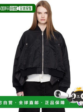 1h可退 香港直邮Sacai 女士 黑色飞行员夹克 2608304 black黑色