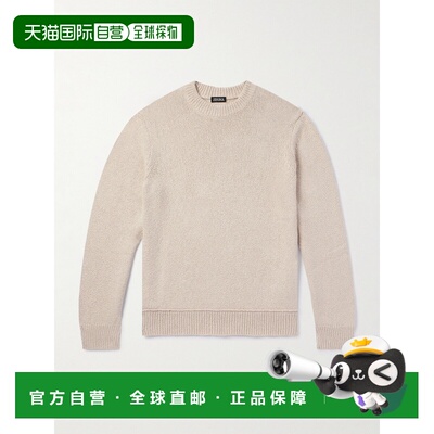 1h可退 美国直邮zegna 杰尼亚 男士 有机棉真丝混纺毛衣 UDC58A7D