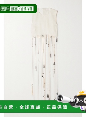 香港直邮Chloe 蔻依 女士 带缀饰流苏真丝短款上衣 CHC22UHT11114