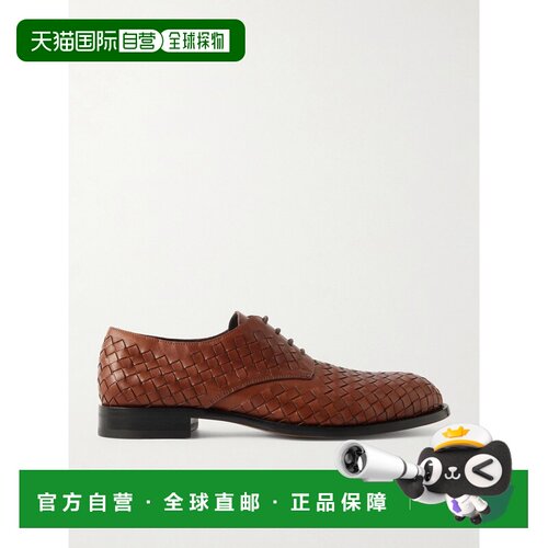 1h可退 The Row 男士 Novus 编织皮质德比鞋 F2068WL83
