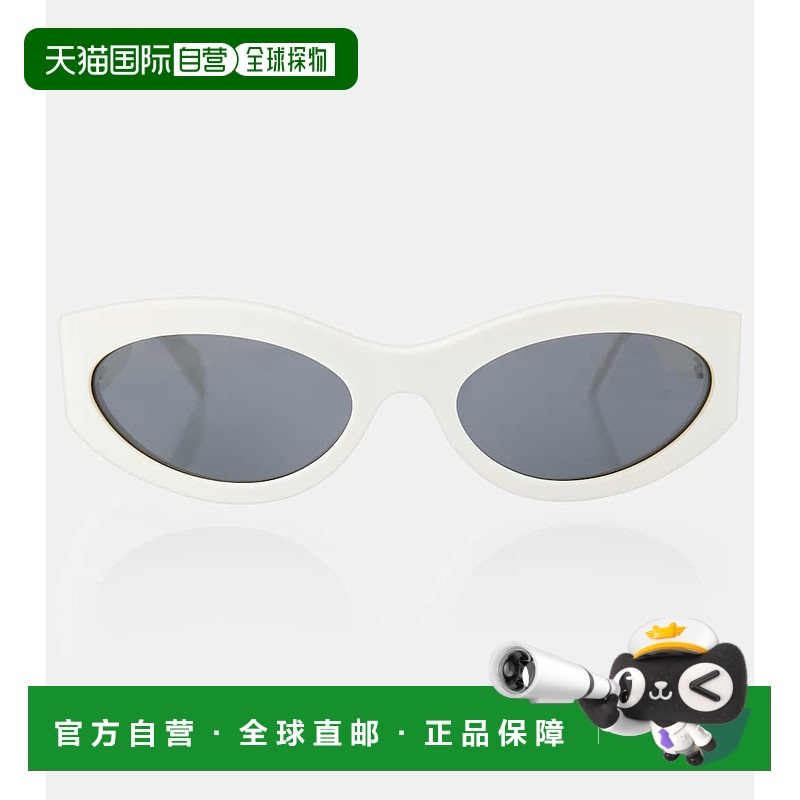 1h可退 香港直邮Celine 思琳 女士 椭圆形太阳眼镜 white白色 舒