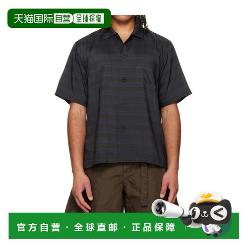 1h可退 香港直邮SACAI 男士衬衫 2603972M005 SS2026 花色 横条纹
