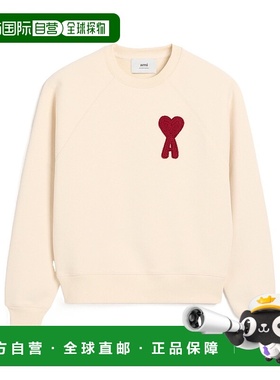 香港直邮Ami Paris Ami DE COEUR 贴布棉质长袖套头衫 USW065747