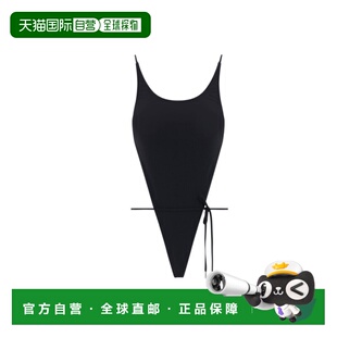 抽绳露背连体泳衣 Laurent 781217Y37PG 香港直邮Saint 1h可退
