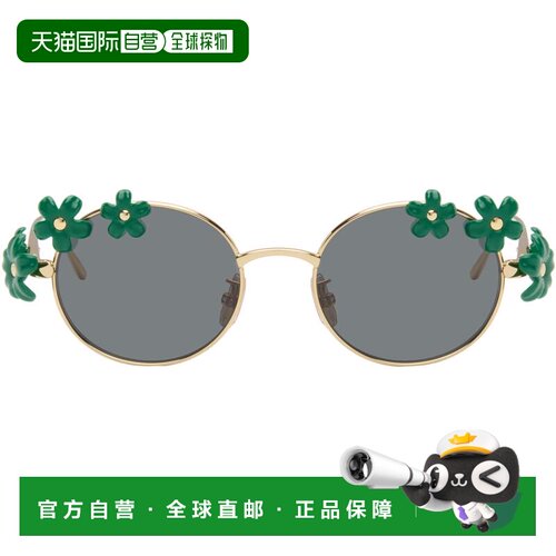 1h可退 香港直邮LOEWE 罗意威 男士 金色 Daisy Field 太阳镜 LW4