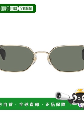 香港直邮Gucci 古驰 男士 金色 & 黑色 Round 太阳镜 GG1593S