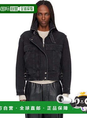 1h可退 香港直邮ISABEL MARANT 女士 黑色 Joseline 牛仔夹克 VE0