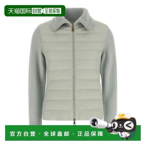 香港直邮Moncler 盟可睐 女士 shell down 羊毛带里衬绗缝针织开