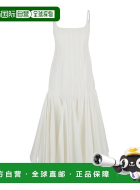 1h可退 香港直邮Jacquemus 女士 'La Agave' 长袍白色无袖长款方