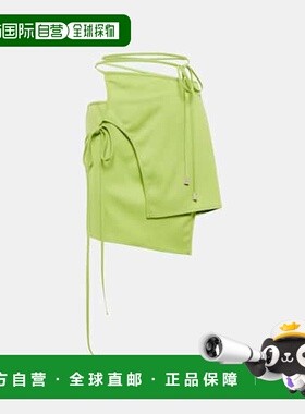 香港直邮The Attico 女士 Greta 不对称迷你半身裙a字裙