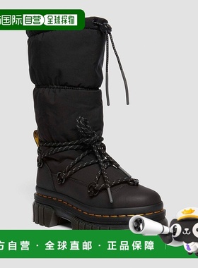 自营欧洲直邮DrMartens马丁大夫 Audrick Hi女士黑色合成材质保暖