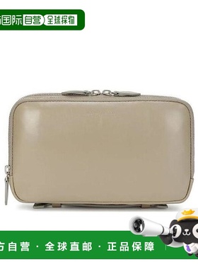 香港直邮Emporio Armani 黑色徽标细节手拿包 YEML15YC042