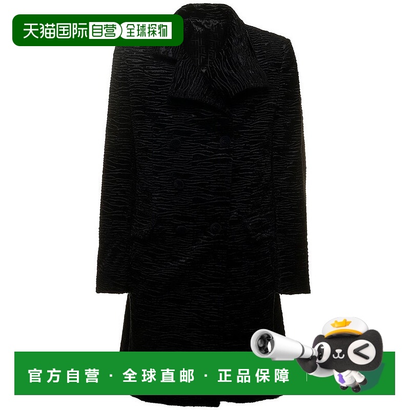 1h可退 香港直邮Balmain 巴尔曼 男士 雙排扣長版大衣 YH1UC005VC